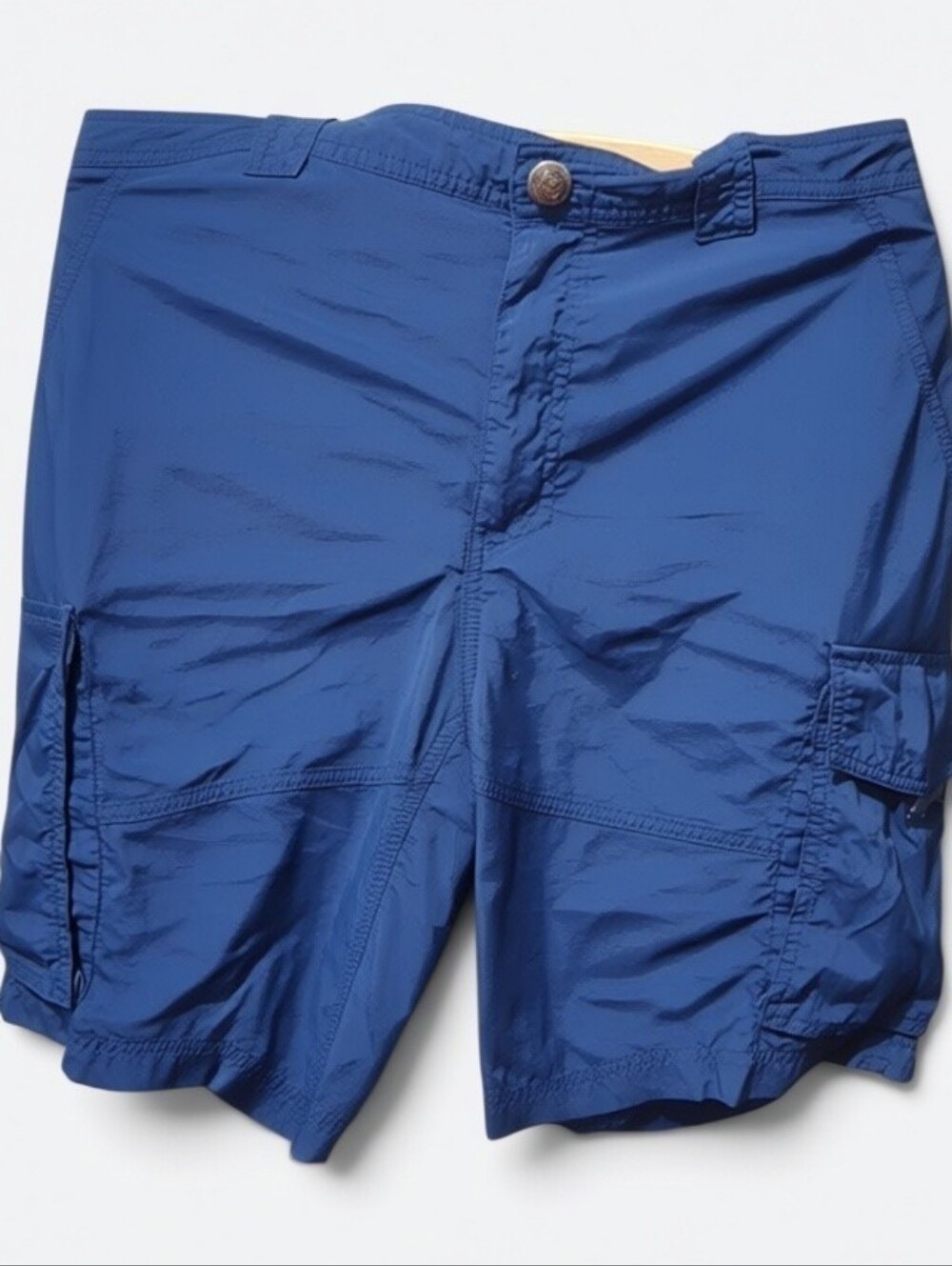 Columbia Omni Shade Cargo Hiking Shorts Womens 10L Blue Nylon Fishing Travel Out